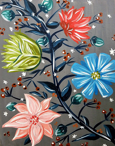 Floral Tapestry Painting