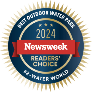 Newsweek 2024 Readers' Choice Best Outdoor Water Park badge - #2 Water World
